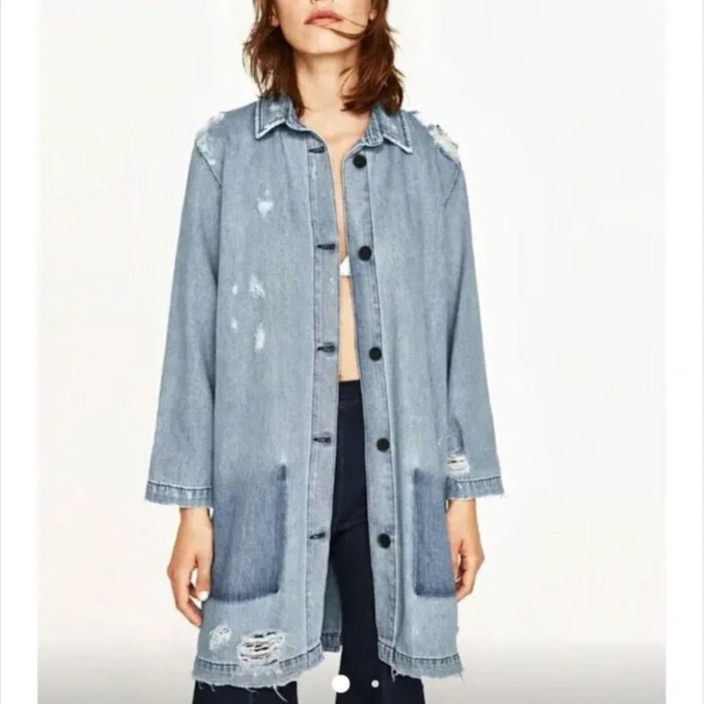 Zara The Levita Denim Jacket (Size Small)